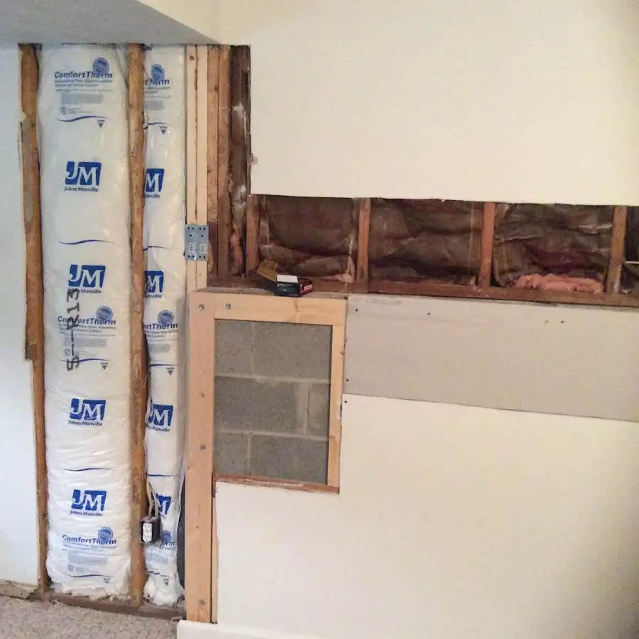 Wall insulation replacement during Contents Cleaning & Restoration in Greenwood